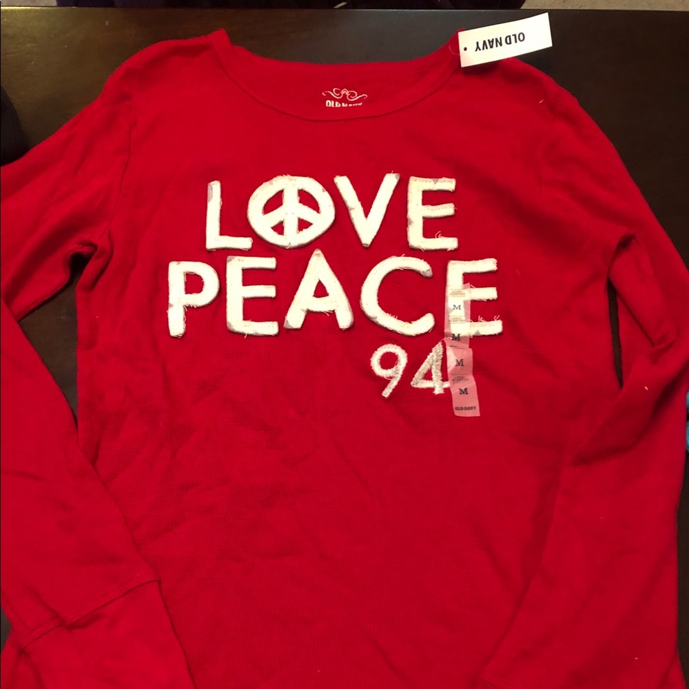 NWT Girls Old Navy Long Sleeve Top Sz Medium 8/10